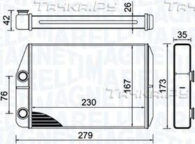 Радиатор отопителя (печки) Magneti Marelli для Fiat Ducato III 2006-2026. Артикул 350218443000