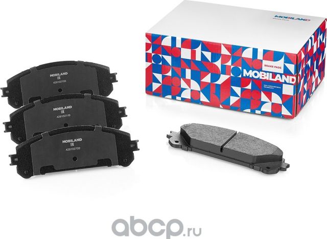 Колодки тормозные дисковые передние (4 шт.) с п/шум. пласт. LEXUS RX (_L2_) (Mobiland). Артикул 429102700