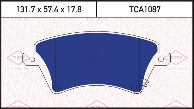 Колодки тормозные TOYOTA COROLLA 02- перед. (Tatsumi). Артикул TCA1087