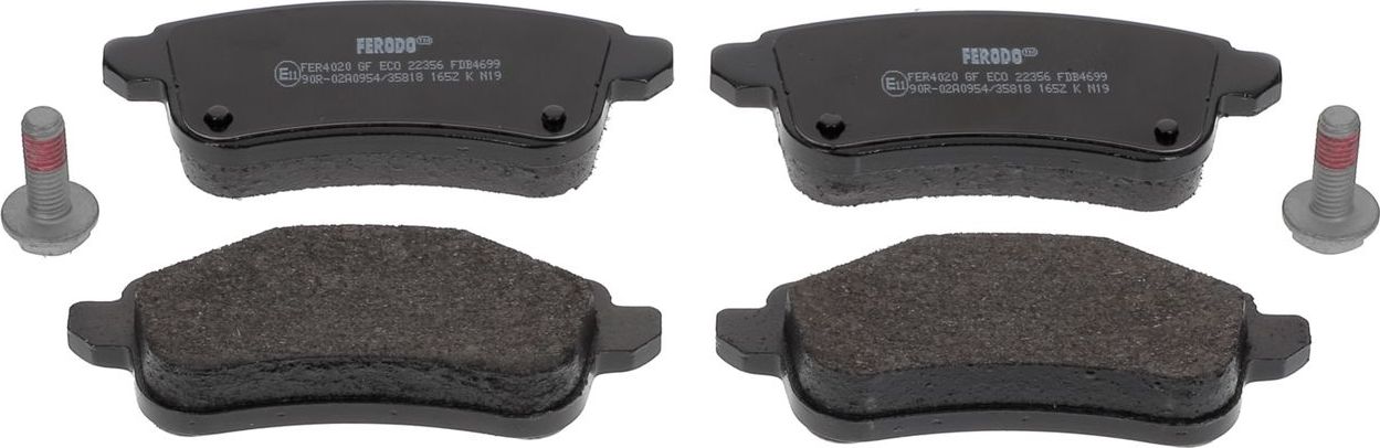 Тормозные колодки Ferodo Premier Eco Friction задние для Renault Megane IV 2015-2026. Артикул FDB4699