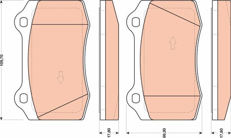 Тормозные колодки TRW. Артикул GDB1772