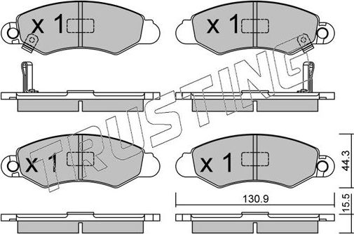 Тормозные колодки Trusting. Артикул 433.0