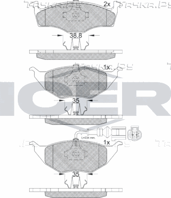 Тормозные колодки Icer. Артикул 181594-071
