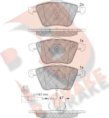 Тормозные колодки R Brake. Артикул RB2148