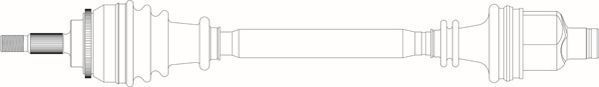 Полуось (привод в сборе, приводной вал) General Ricambi передняя правая для Renault Clio II 2000-2013. Артикул RE3258