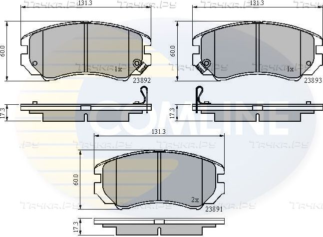 Тормозные колодки Comline Comline передние для Kia Soul I 2009-2014. Артикул CBP31196
