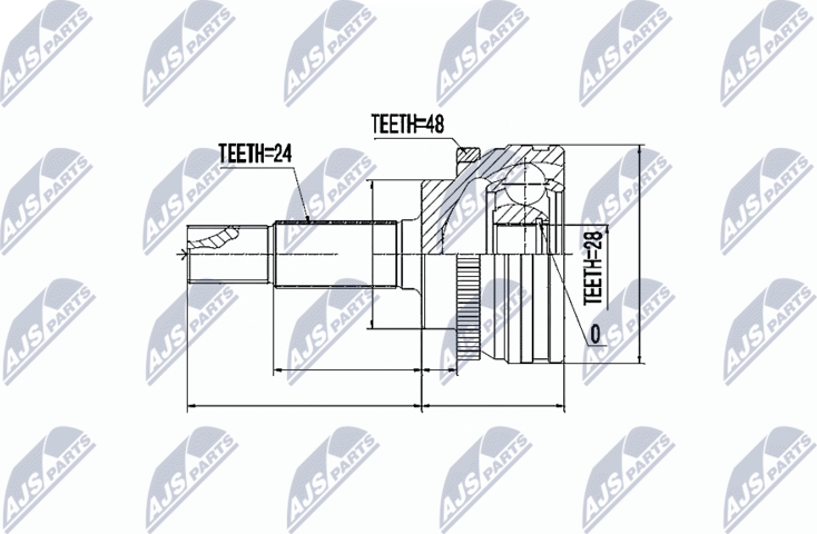 Шрус внутренний (граната) NTY. Артикул NPZ-TY-080