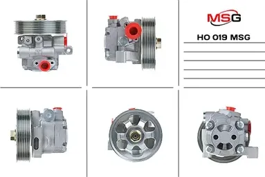 Насос ГУР новый Honda CR-V 2002-2006, Honda FR-V 2004-2009, Honda CR-V 2006- HO0 (MSG). Артикул HO019
