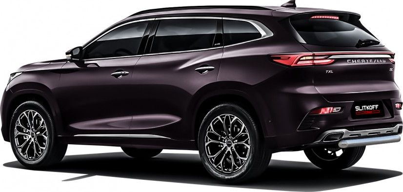 Защита Slitkoff заднего бампера d57 для Exeed TXL 2020-@NOW. Артикул CHEX-TXL-008