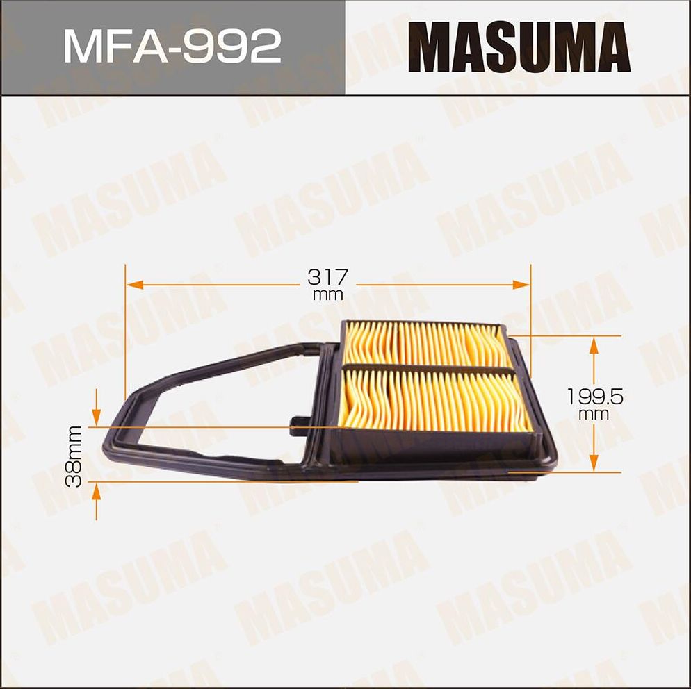 Воздушный фильтр Masuma. Артикул MFA-992