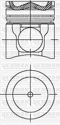 Поршень Yenmak для Mercedes-Benz Integro 2006-2026. Артикул 31-04681-000