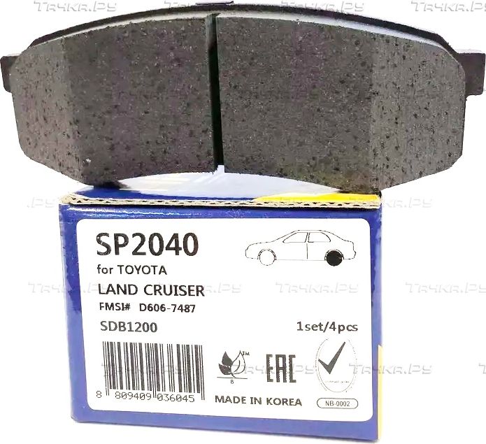 Тормозные колодки Sangsin Hi-Q задние для Lexus GX I 2001-2009. Артикул SP2040