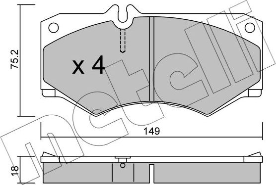Тормозные колодки Metelli. Артикул 22-0014-0