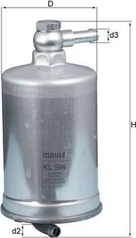 Топливный фильтр Mahle. Артикул KL 599