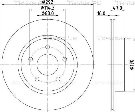 Тормозной диск Hella Pagid Pro. Артикул 8DD 355 123-061