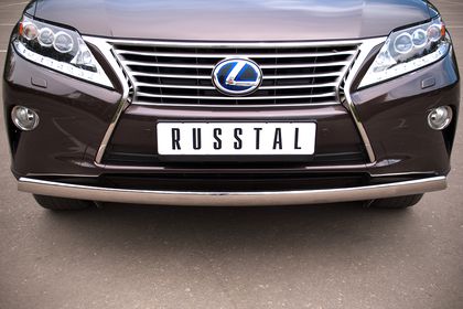 Защита RusStal переднего бампера d75х42 овал для Lexus RX 270/350/450h 2009-2012. Артикул LRXZ-000412