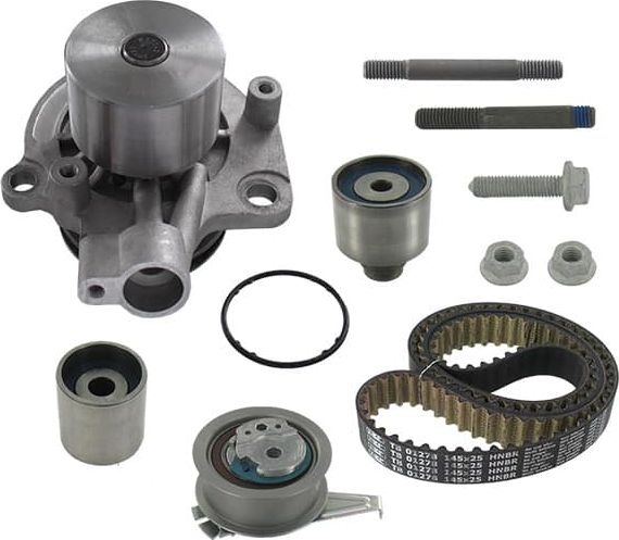 Помпа (водяной насос) с комплектом ремня ГРМ SKF для Audi A4 IV (B8) 2007-2015. Артикул VKMC 01278-1