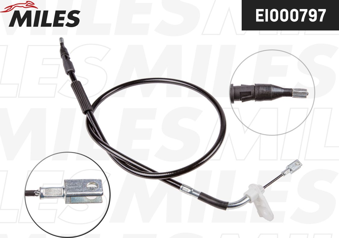 Трос ручника (тросик ручного тормоза) Miles. Артикул EI000797