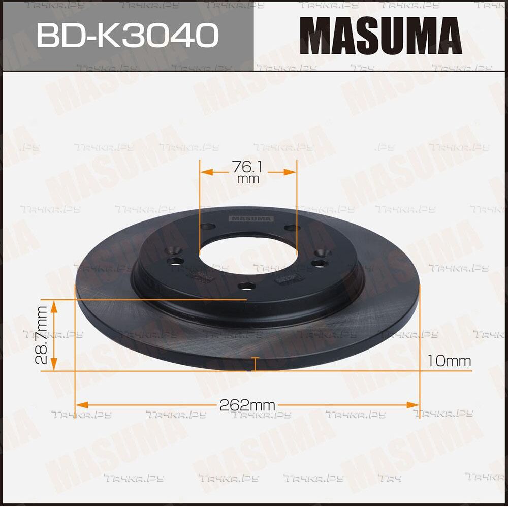 Тормозной диск Masuma. Артикул BD-K3040