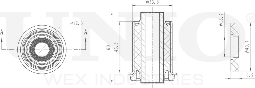 Сайлентблок рычага подвески (Unio). Артикул RMP-20411