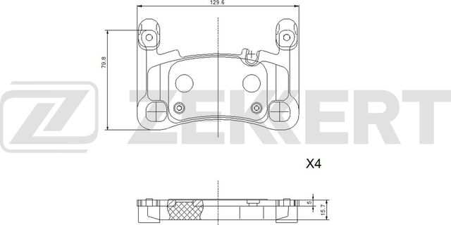 Тормозные колодки Zekkert. Артикул BS-1200