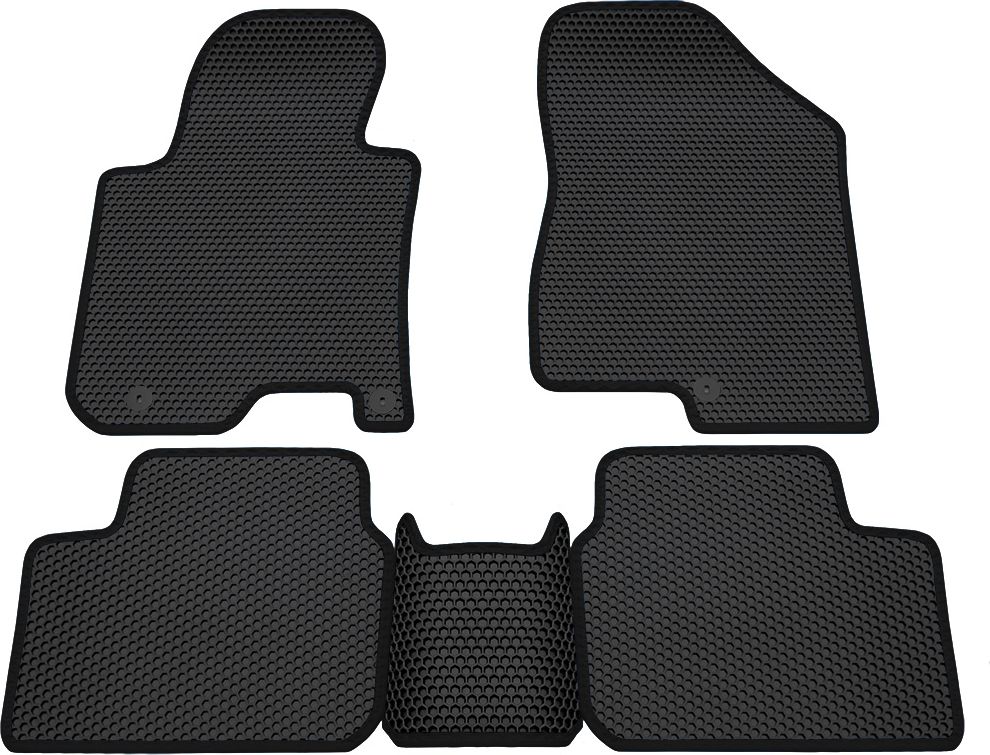 Коврики Rezkon EVA Соты для салона Kia Ceed II 2012-2018 Черный кант. Артикул 9121005201