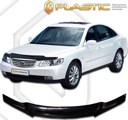 Дефлектор СА Пластик для капота (Classic черный) для Hyundai Grandeur V 2011-2024. Артикул 2010010103644