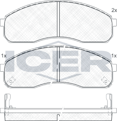 Тормозные колодки Icer. Артикул 141455