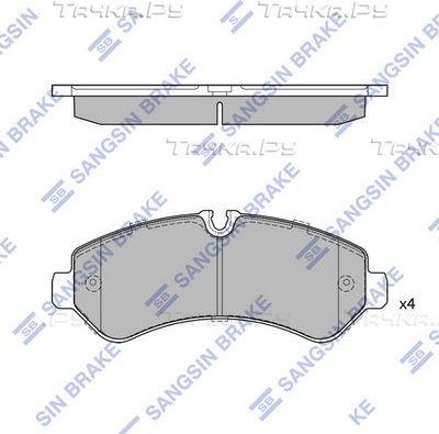 Тормозные колодки Sangsin Hi-Q. Артикул SP4481