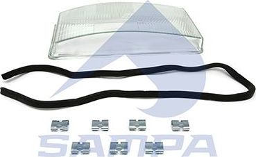 Стекло фары Sampa правый для Scania G 2004-2015. Артикул 042.059