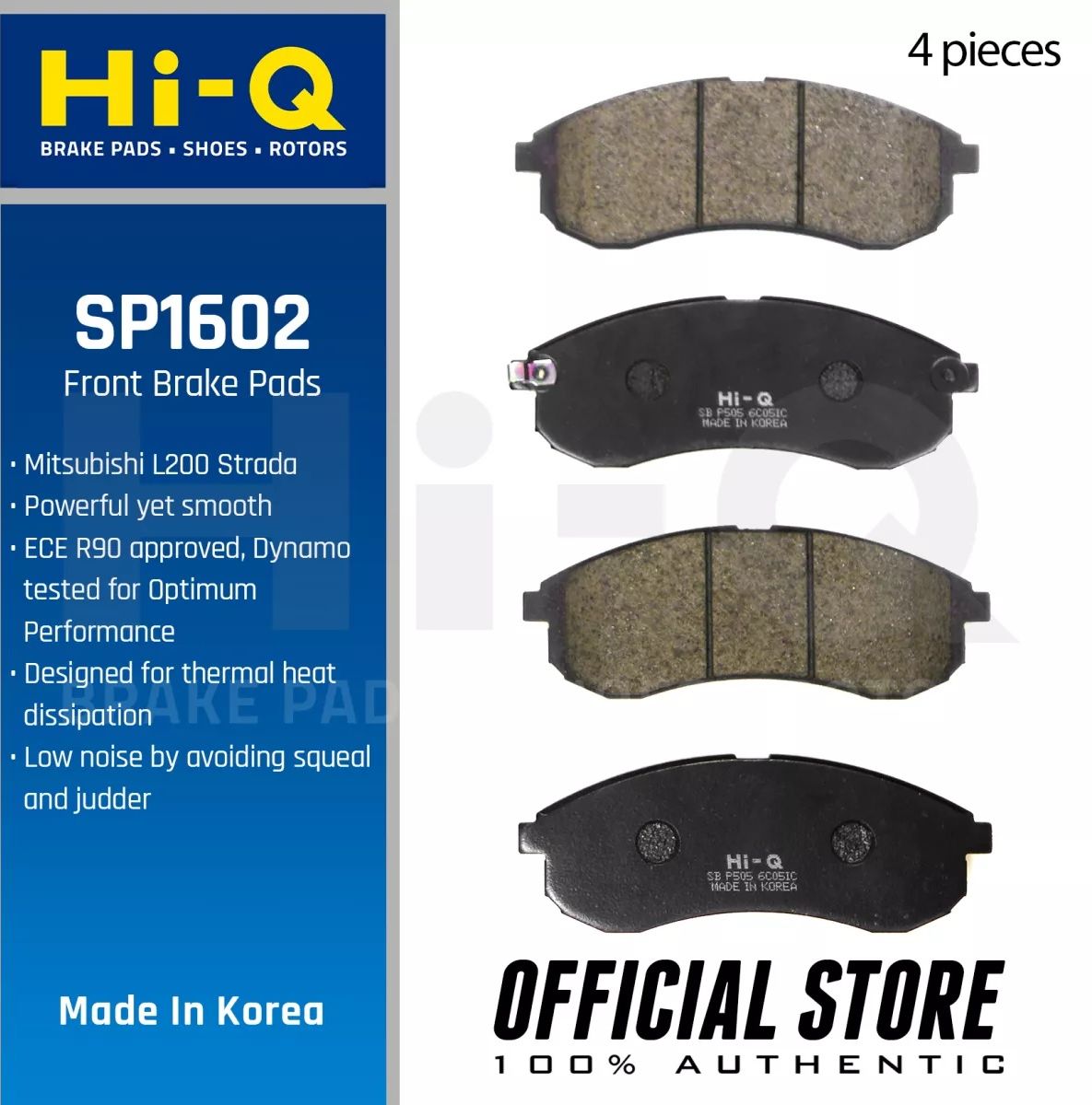 Тормозные колодки Sangsin Hi-Q. Артикул SP1602