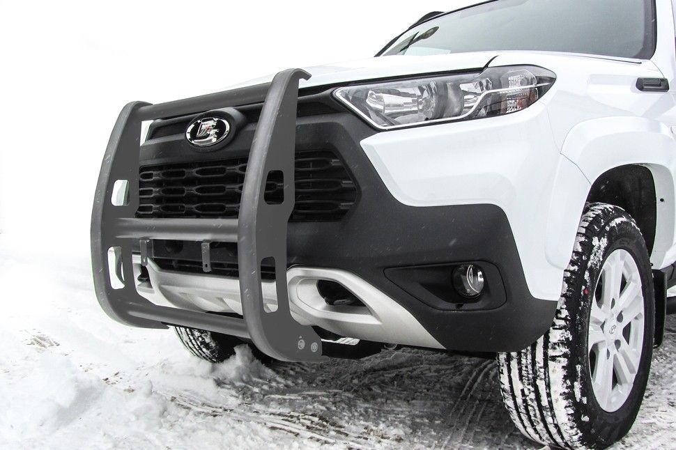 Кронштейн Slitkoff для противотуманных фар BRUTAL для Lada Niva Travel 2020-2026 Серебристый. Артикул NivTR016S