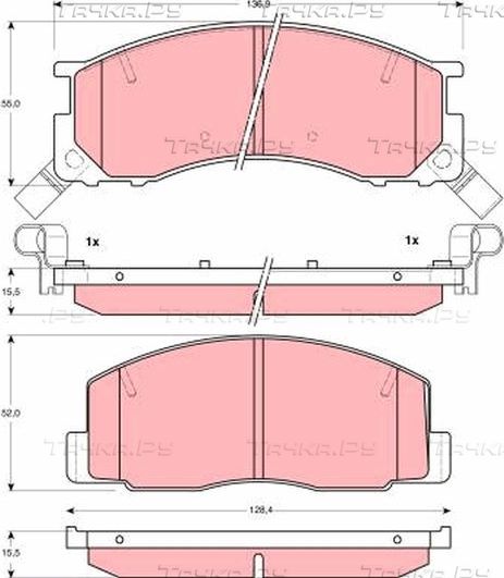 Тормозные колодки TRW передние для Toyota Lite Ace IV 1992-1995. Артикул GDB3086