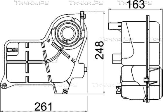 Расширительный бачок Mahle (полимерный материал) для SEAT Exeo 2010-2013. Артикул CRT 24 000S