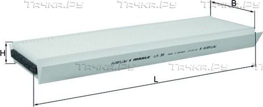 Салонный фильтр Mahle. Артикул LA 38