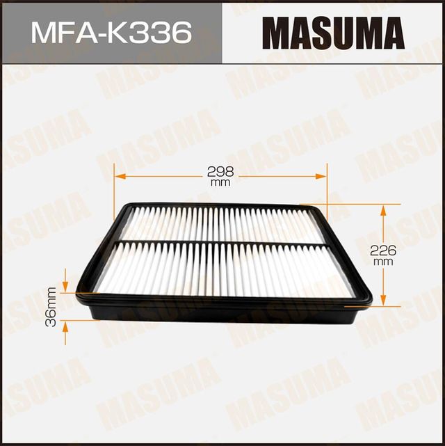 Воздушный фильтр Masuma. Артикул MFA-K336