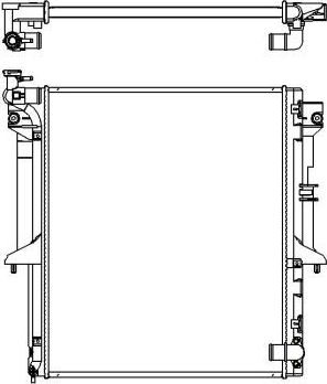 Радиатор охлаждения двигателя Sakura. Артикул 3321-1053