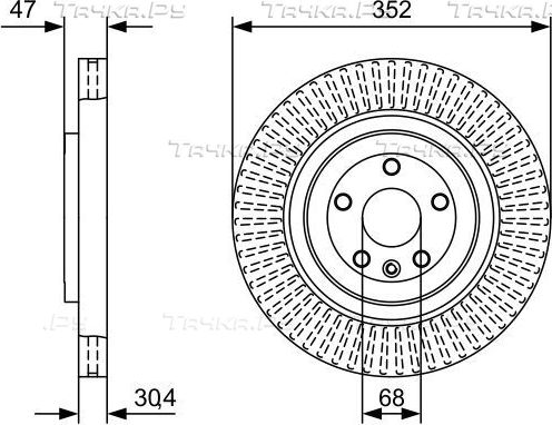 Тормозной диск Bosch. Артикул 0 986 479 W53