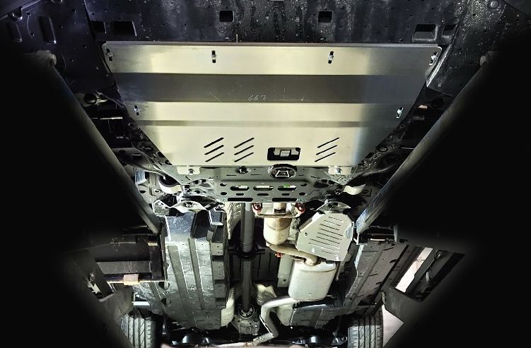 Защита алюминиевая ТСС (4 мм) для топливопровода, картера и КПП GAC GS8 II 2023-2026. Артикул ZKTCC00669K