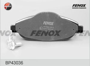 Тормозные колодки Fenox передние для Citroen C3 II 2009-2016. Артикул BP43036