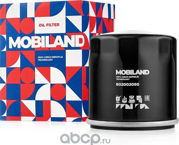 Фильтр масляный для а/м CHEVROLET AVEO (T200), AVEO (T250, T255), AVEO, SPARK (M (Mobiland). Артикул 802002080