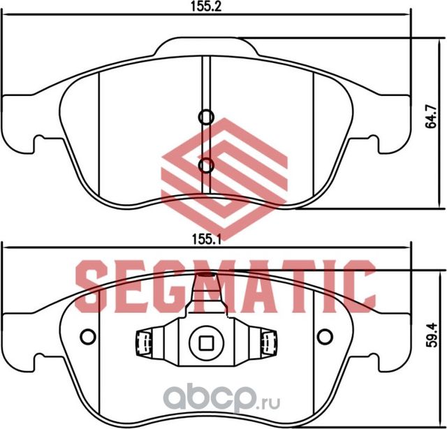 SGBP2596 Колодка торм диск пер Renault Duster 1.6 2012-Renault Fluence 1.6 2010- (Segmatic) Segmatic. Артикул SGBP2596