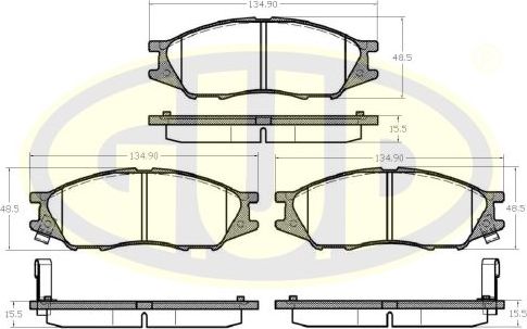 Тормозные колодки G.U.D.. Артикул GBP112302