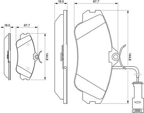 Тормозные колодки Bosch. Артикул 0 986 461 115