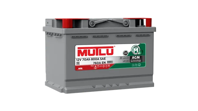 AGML370076A_аккумуляторная батарея! 70Ah 760A + справа 278/175/190 B13 AGM/ (Mutlu) Mutlu. Артикул AGML370076A