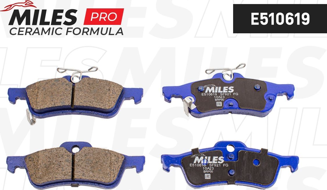 Тормозные колодки Miles (Керамика). Артикул E510619