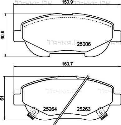 Тормозные колодки Mintex. Артикул MDB3139