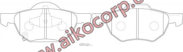 Колодки HONDA Accord (2003-2008) передние (Aiko). Артикул PF8125