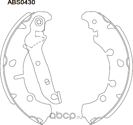 Колодки  торм. барабан (Allied Nippon). Артикул ABS0430
