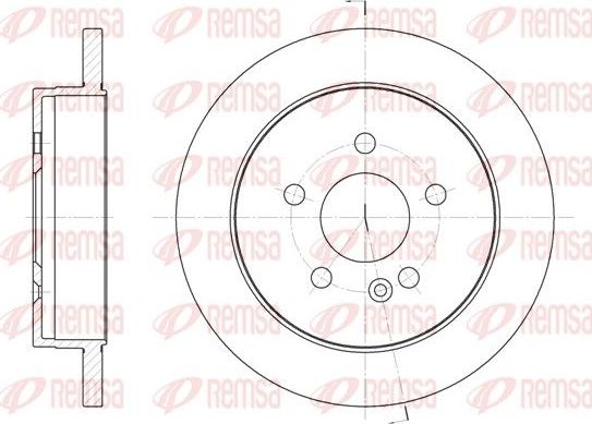 Тормозной диск Remsa задний для Honda Civic VIII 2005-2011. Артикул 6799.00